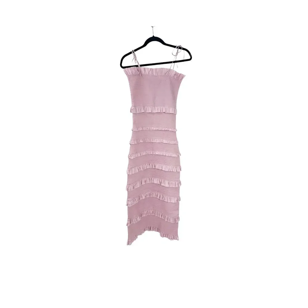 V. Chapman The Lily Midi-Length Dress Sleeveless in Pink Parfait Size 4 NWT - Picture 14 of 14